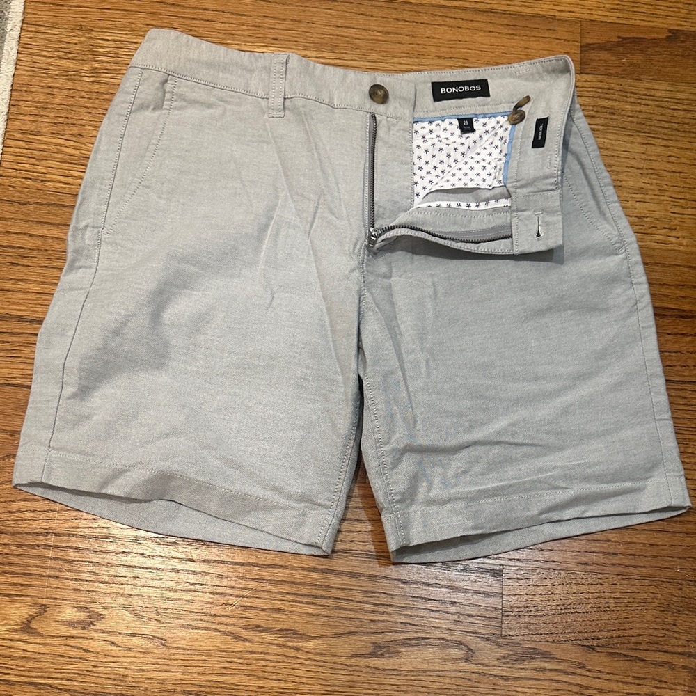 Bonobos 7” Grey/Blue Shorts